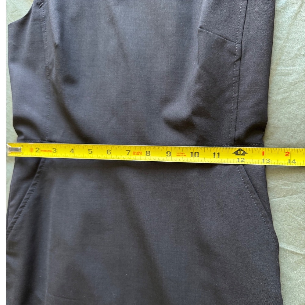 J.Crew Italian Stretch Wool Tollegno 1900 Sheath Dress Black 2P with pocets - Picture 10 of 13